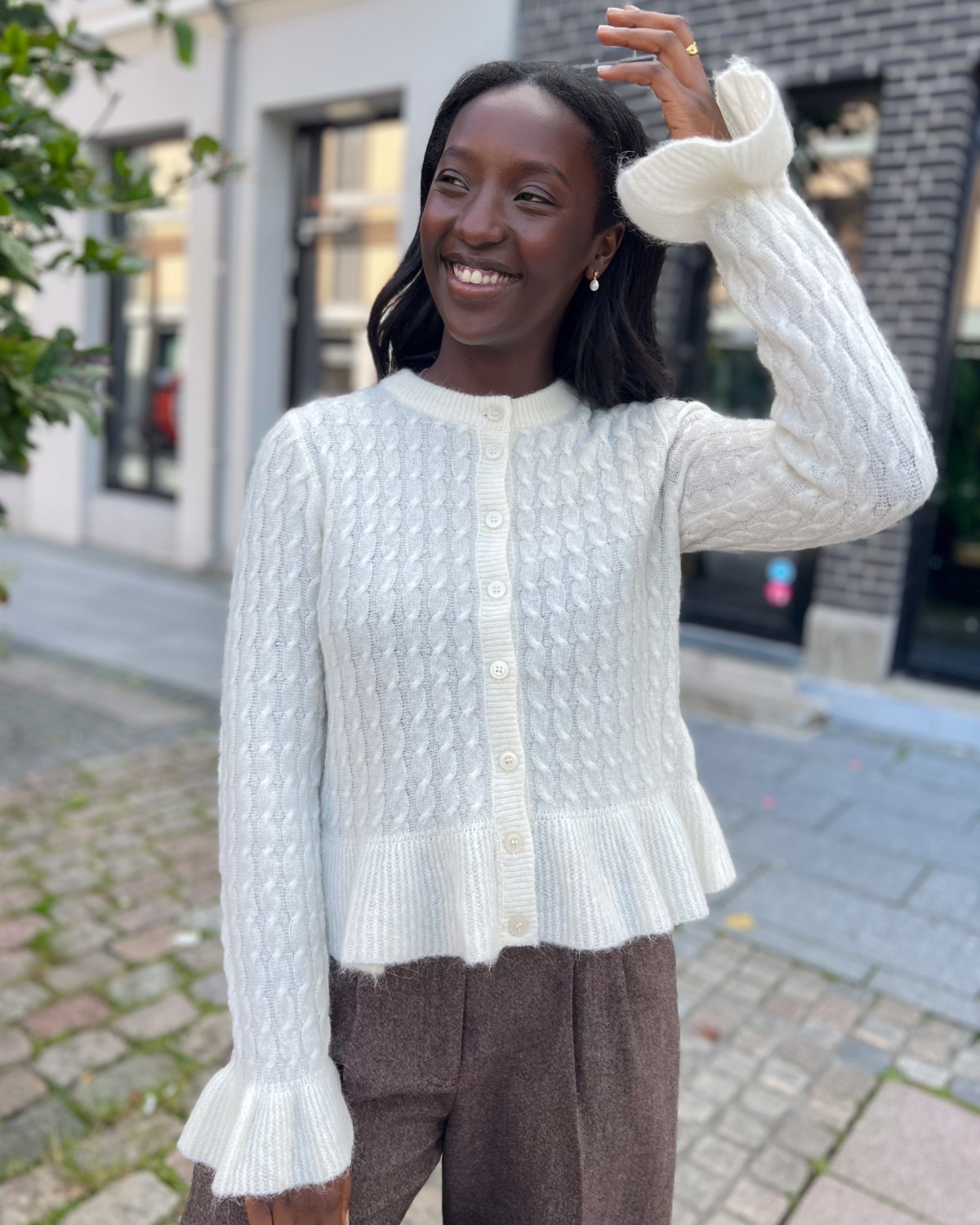 Yasnuma LS Knit Cardigan Birch - YAS