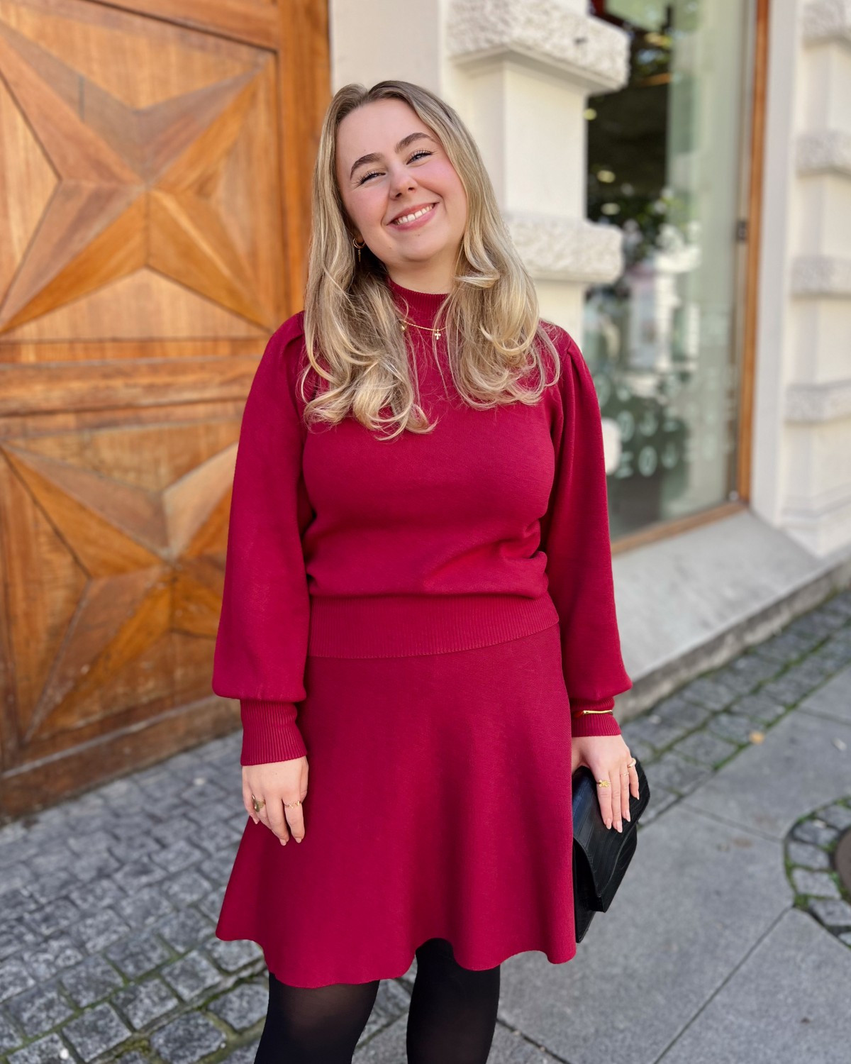 Yasfonny Knit Skirt Tibetan Red - YAS