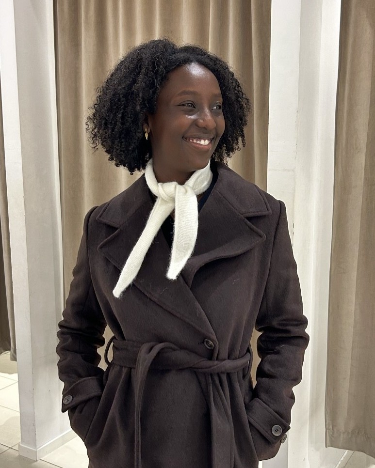 Sanor Diamond Scarf Clear Cream - Samsøe Samsøe