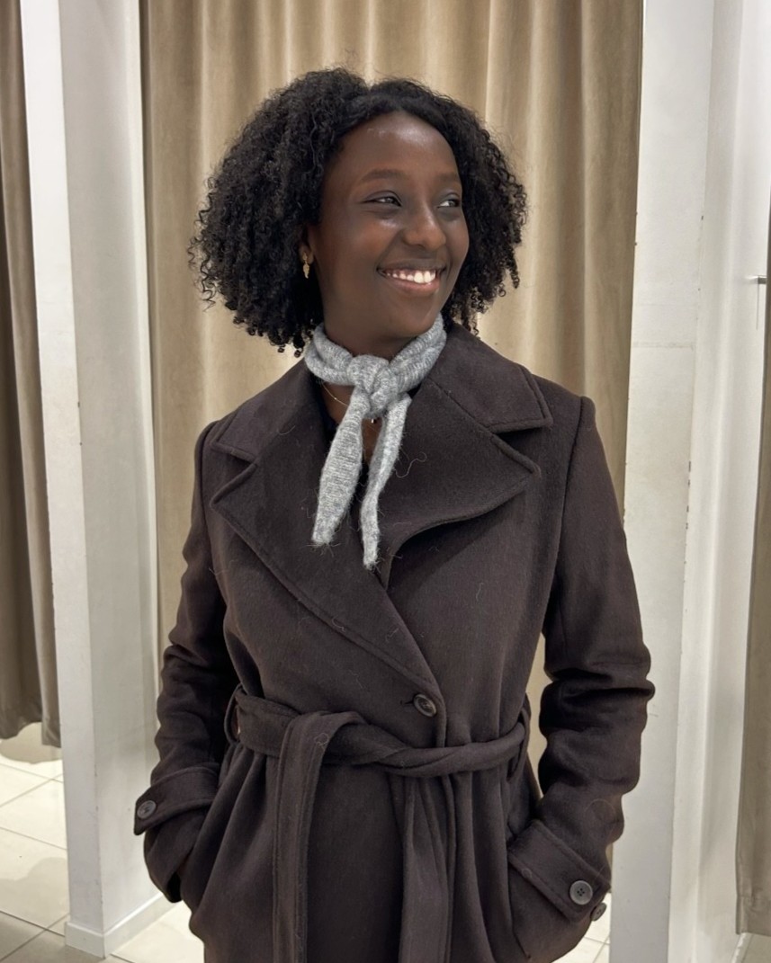 Sanor Diamond Scarf Grey Melange - Samsøe Samsøe