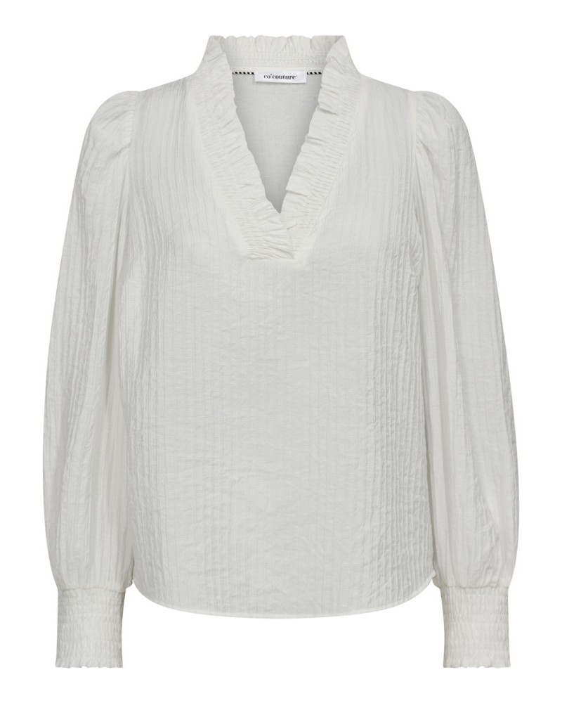 Shina V-Blouse White - Co`Couture