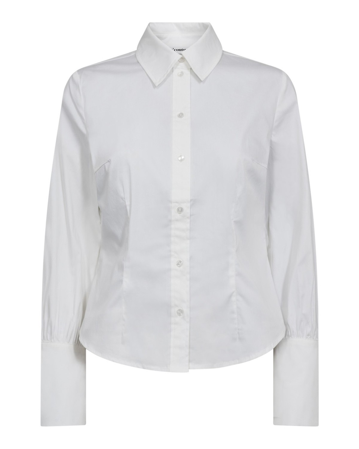 Sanna Pearl Cuff Shirt White - Co`Cotoure