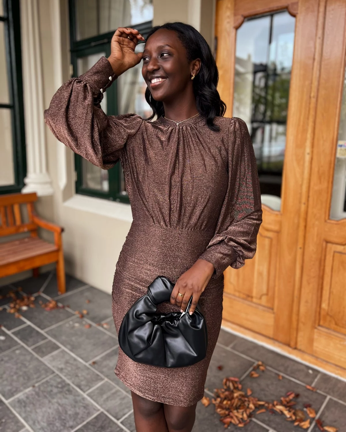 Ines Short Dress Brown - Secrets By B