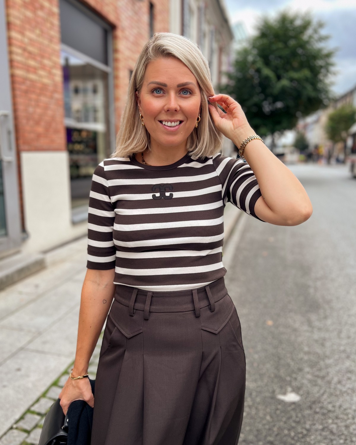 Granny Rib Off White/Dark Brown - Co'Couture