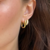 Petite Edge Hoops Gold - Who Is She