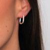 Petite Edge Hoops Silver - Who Is She