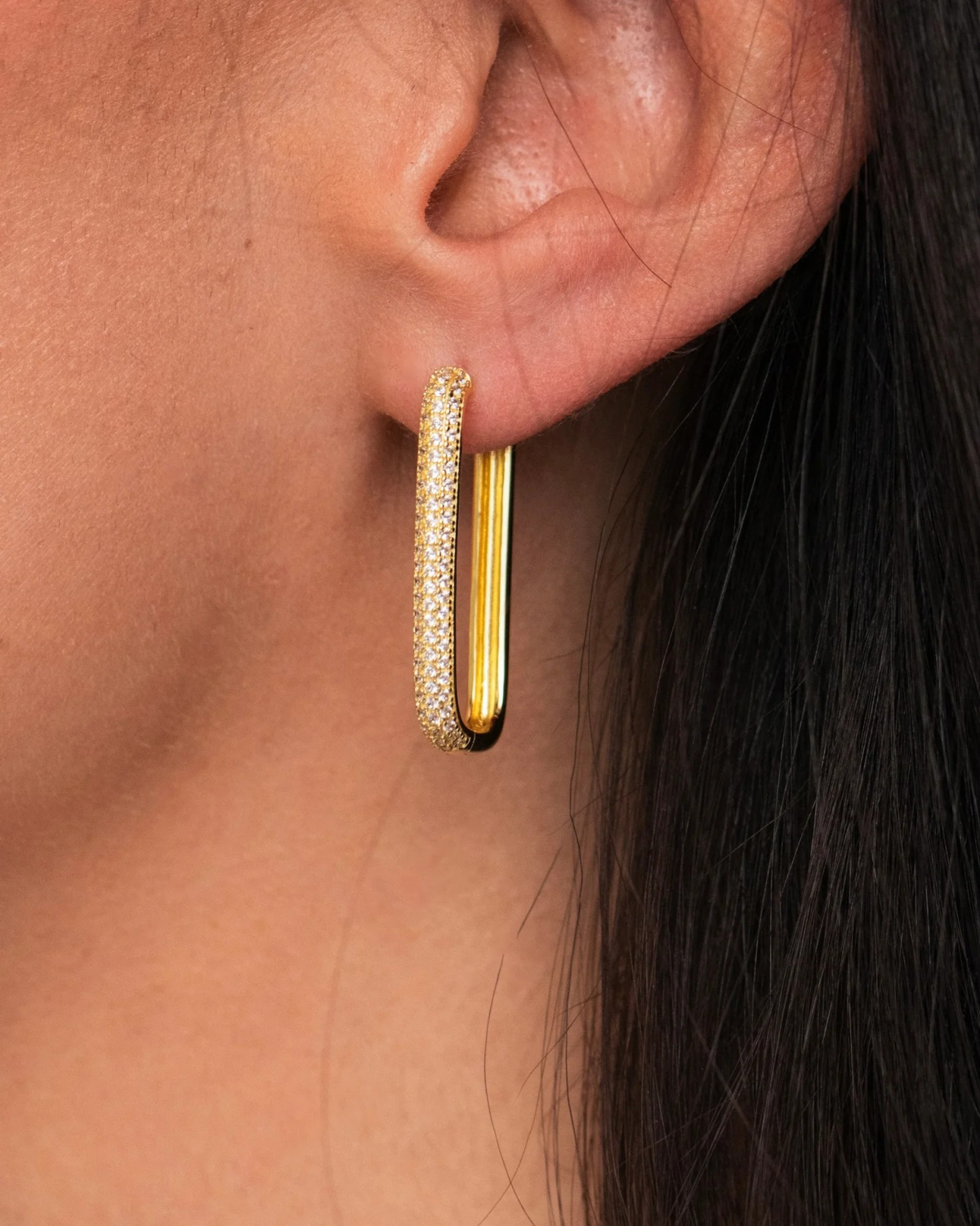 Diamond Edge Hoops Gold - Who Is She