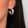 Bold Dome Hoops Silver - Who Is She