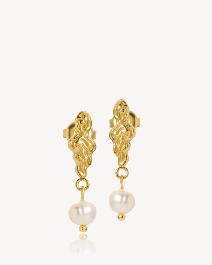 Freja Earrings Gold - Sistie 2ND