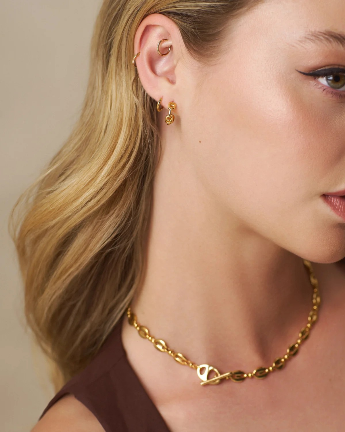 Chain Small Hoops - Orelia