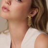 Statement Chain Drop Earrings Gold - Orelia