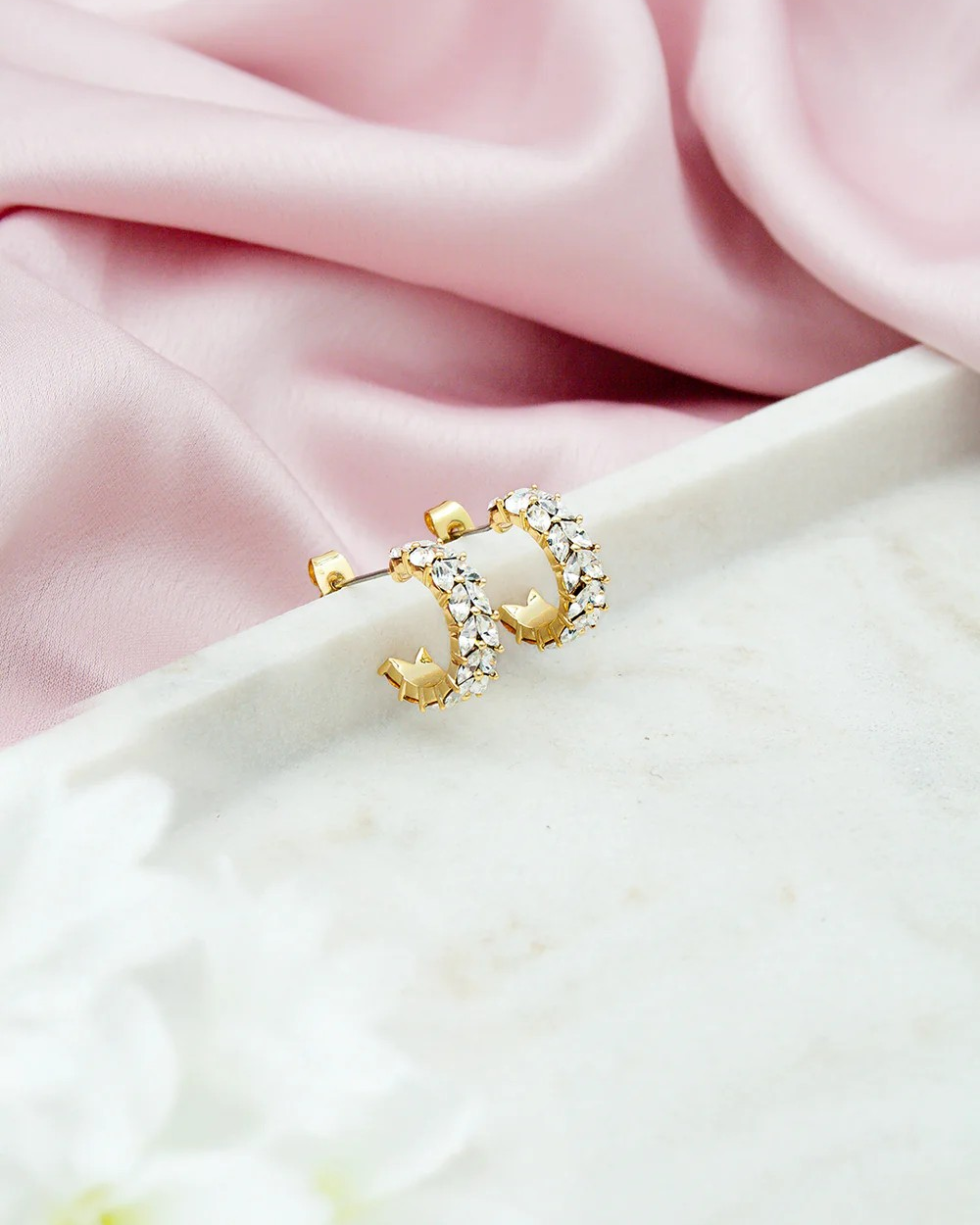 Lorenza Crystal Earrings Clear - Secrets By B