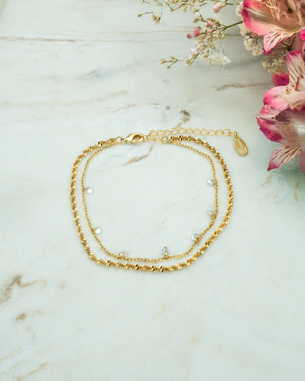 Double Crystal Twisted Bracelet - Secrets By B