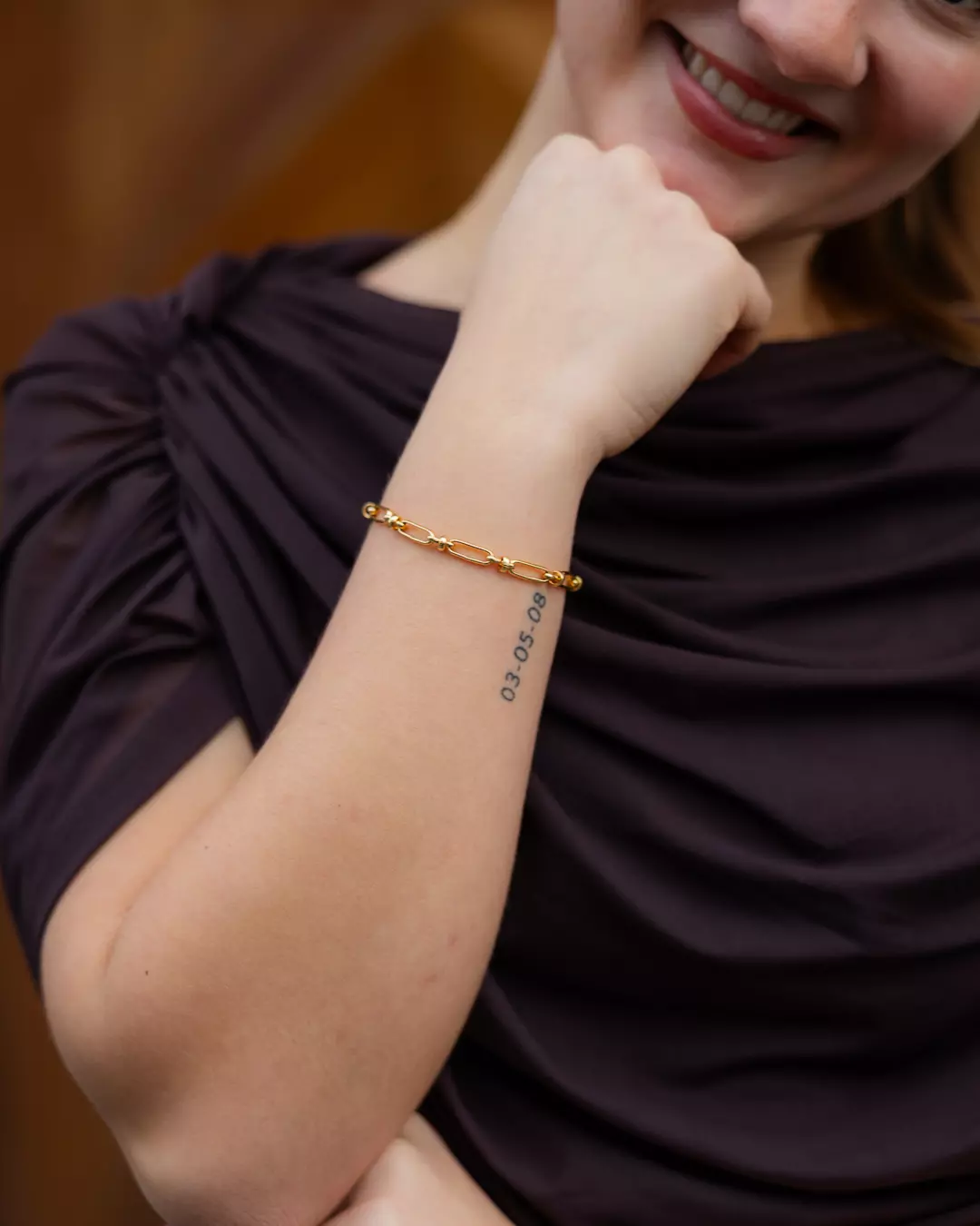 Long Link Chain Slider Bracelet - Orelia