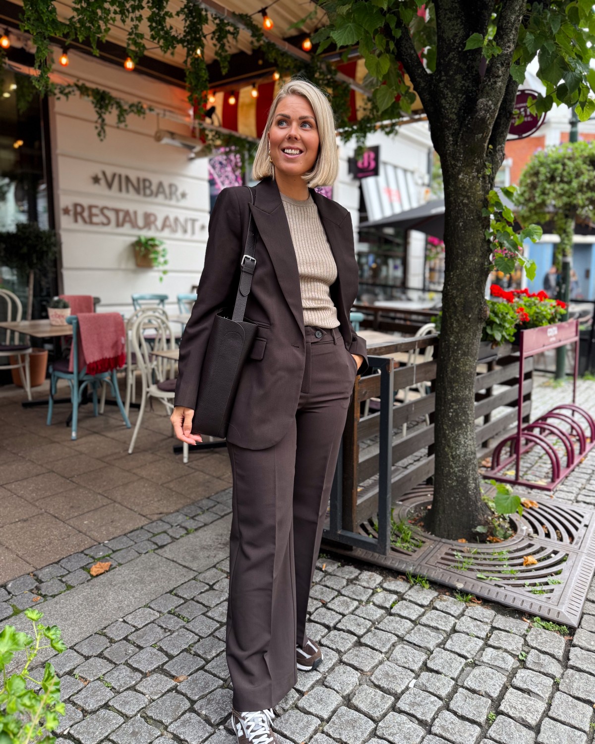 Vola Wide Pant Dark Brown - Co'Couture