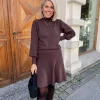Yasfonny Knit Skirt Chocolate Brown - Yas