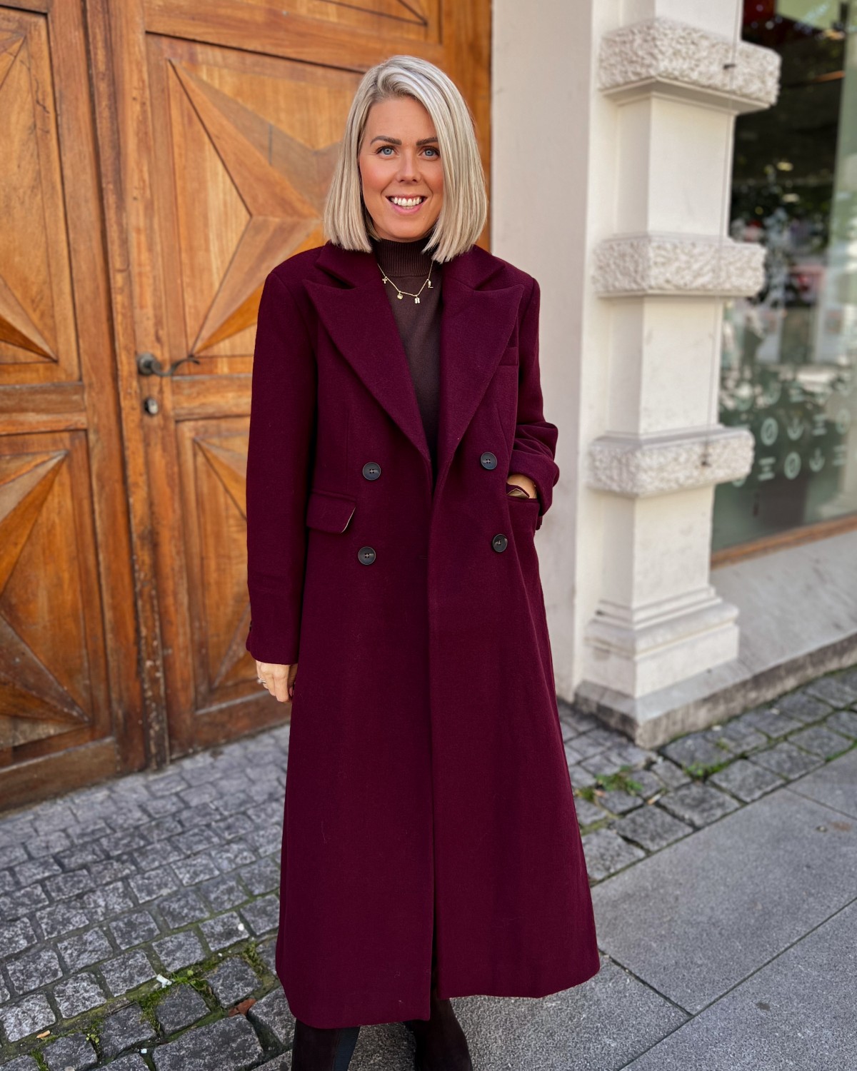 Yasroyla LS Wool Blend Long Coat - Yas