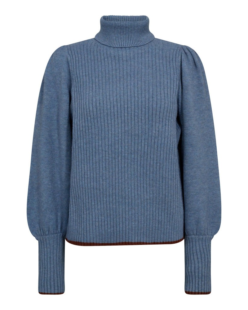 Row Puff Knit Blue - Co`Couture