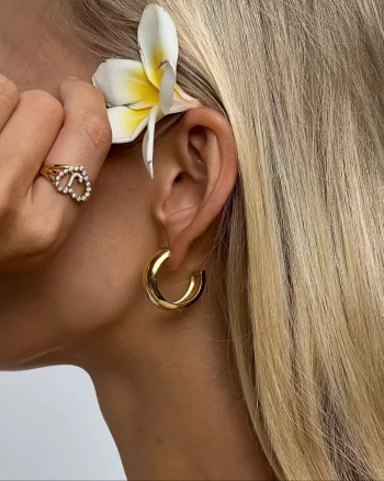 Bold Dome Hoops Gold - Who Is She