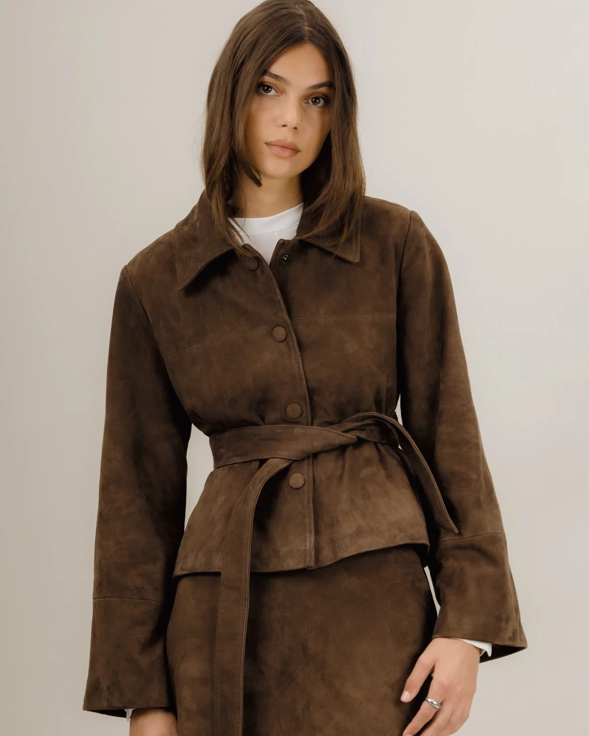 Gustava Suede Jacket Chocolate Brown - Urban Pioneers