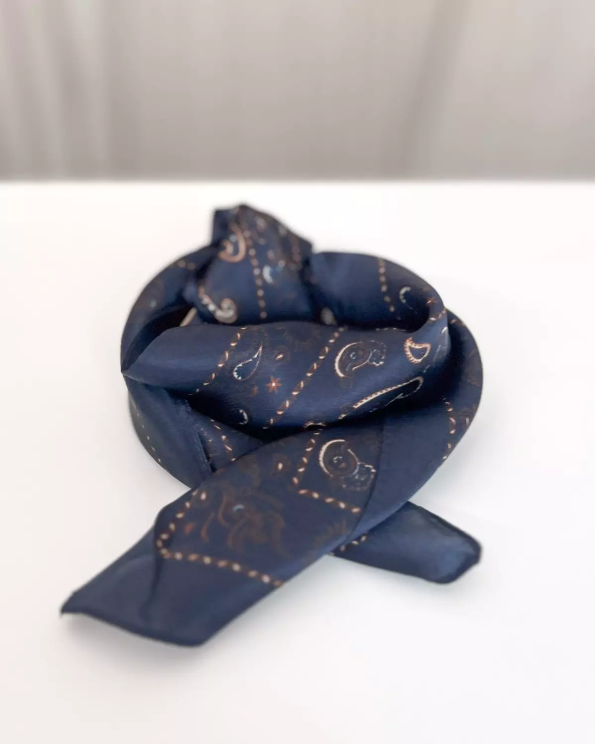 Skjerf Paisley Navy - Intex