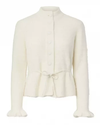 Yasthellis LS Knit Cardigan Star White - Yas