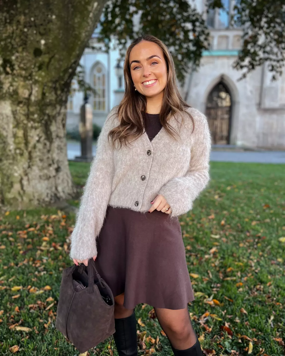 Karla Knit Cardigan Pumice Stone - Second Female