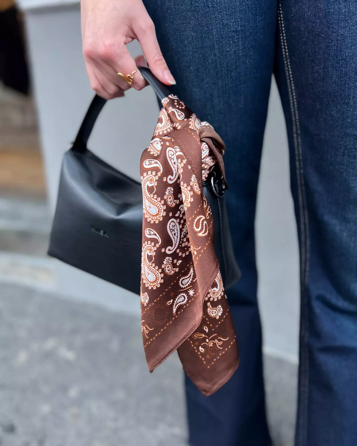 Skjerf Paisley Brun - Intex