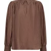 Tassy Collar Blouse Walnut - Co’Couture