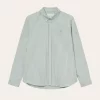 Konrad Striped Oxford Shirt Juniper Green - Les Deux