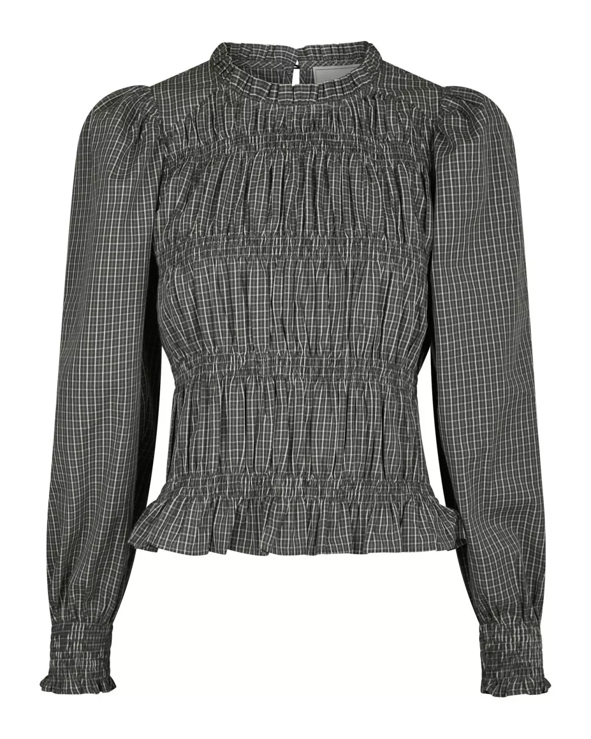 Marcia Check Blouse - Neo Noir