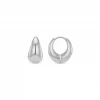 Polished Domed Taper Hoop - Orelia