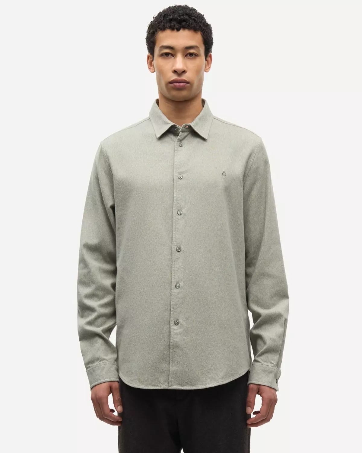 Saliam Shirt Seagrass Mel. - Samsøe Samsøe