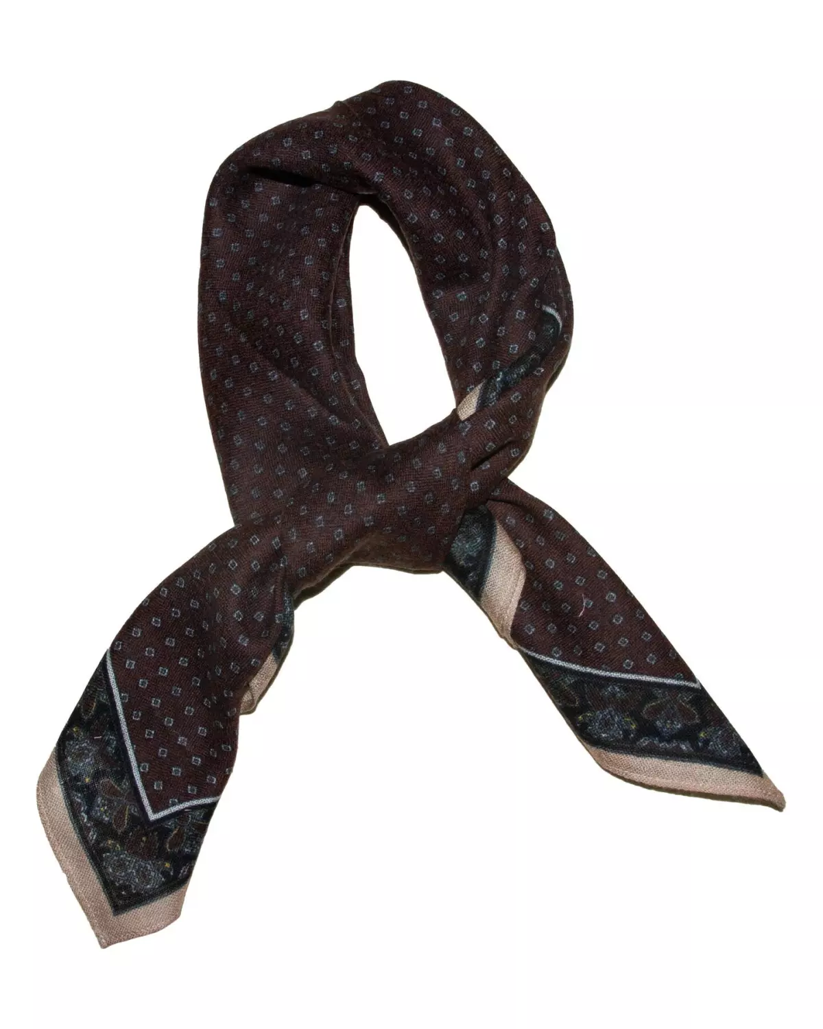 Skjerf Paisley Ull Vinrød - Intex