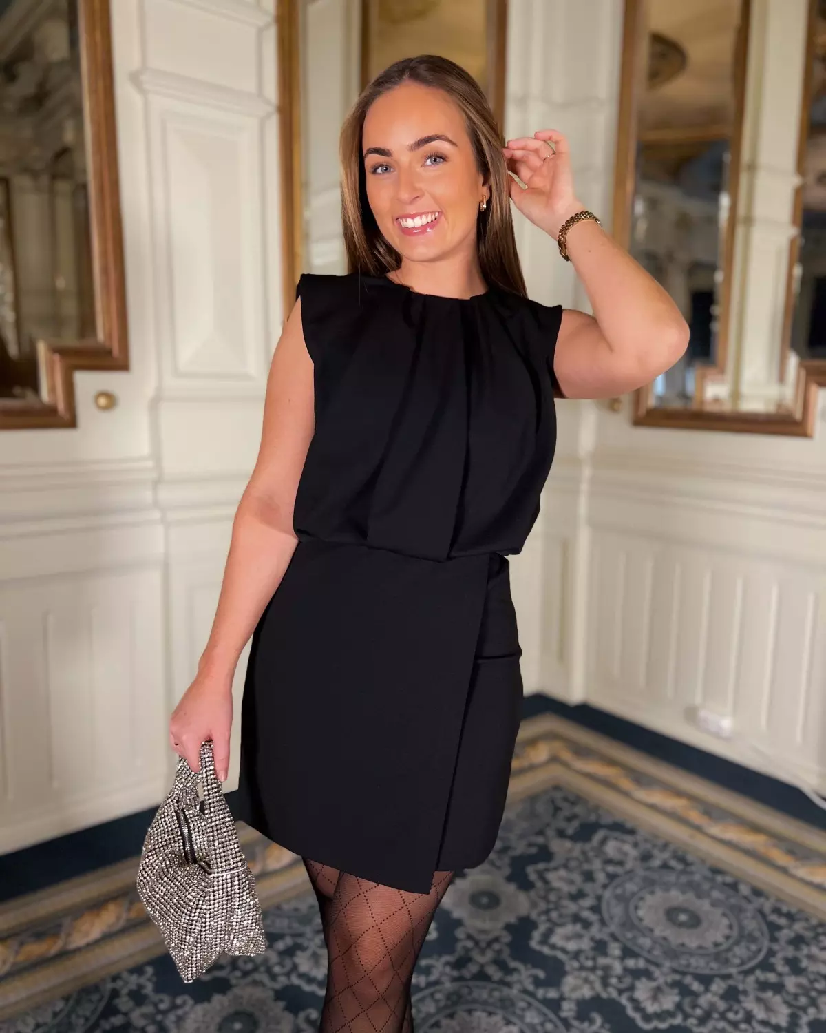 Falcon Pleat Mini Dress