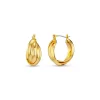 Small Interlocking Hoop Earrings Gold - Orelia