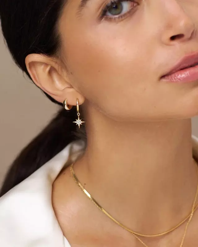 Mini Domed Hoops Gold - Orelia