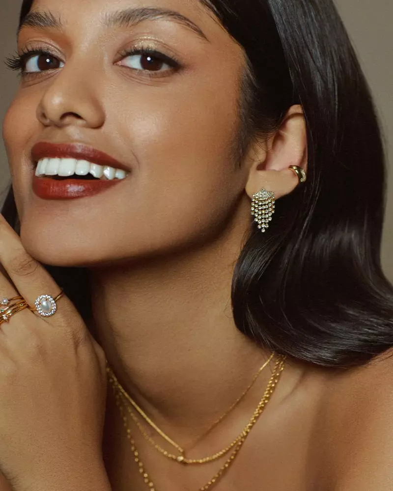 Mini Waterfall Cupchain Earrings Gold - Orelia