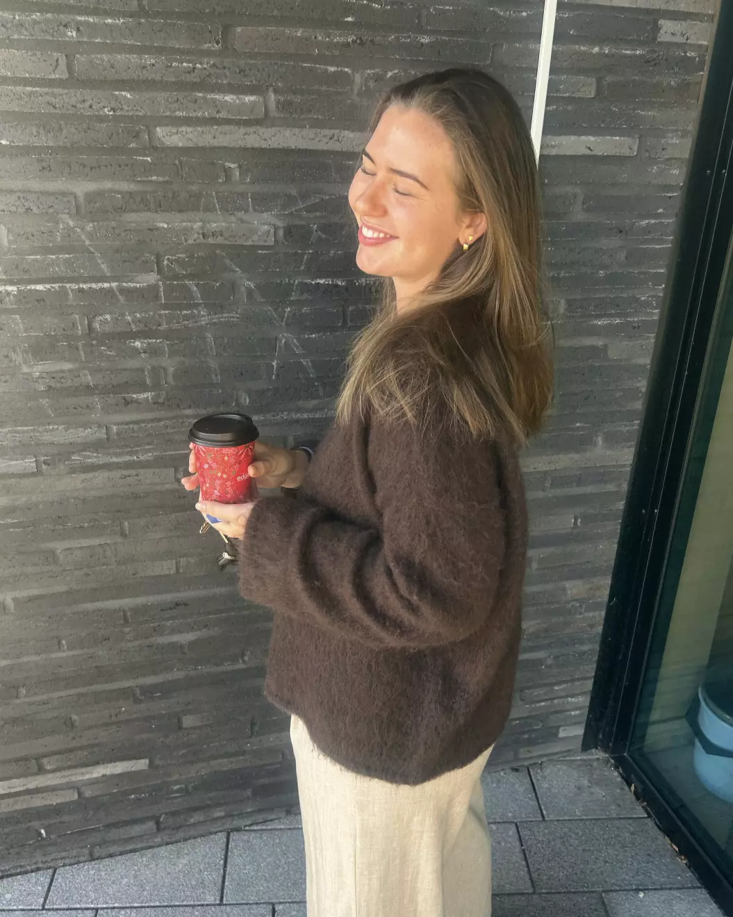 Yaslimo LS Knit Pullover Seal Brown - Yas