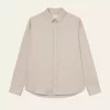Kent Structure Shirt Light Sand - Les Deux