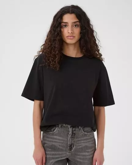 Tima SS Tee Black - Gestuz