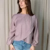 Conny Drape Blouse Old Rose - Co'couture