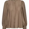 Tassy Shirt Taupe - Co’Couture