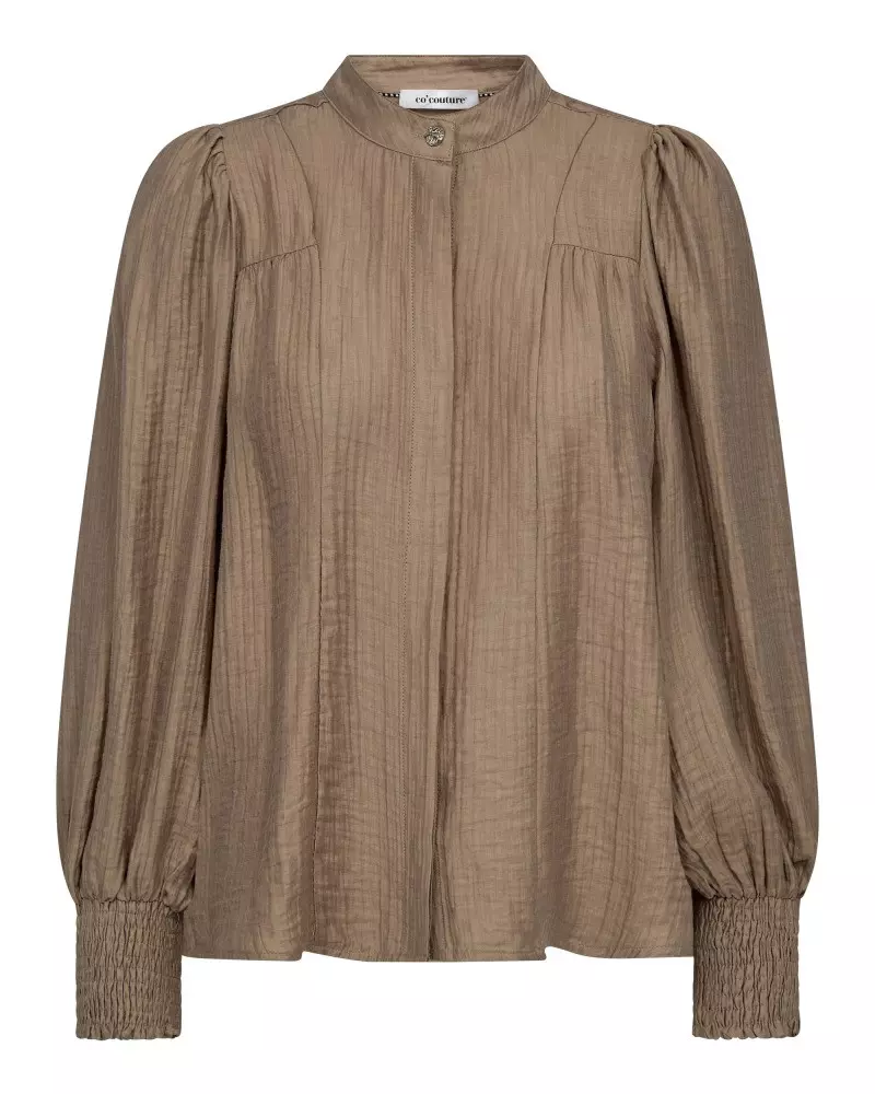 Tassy Shirt Taupe - Co’Couture