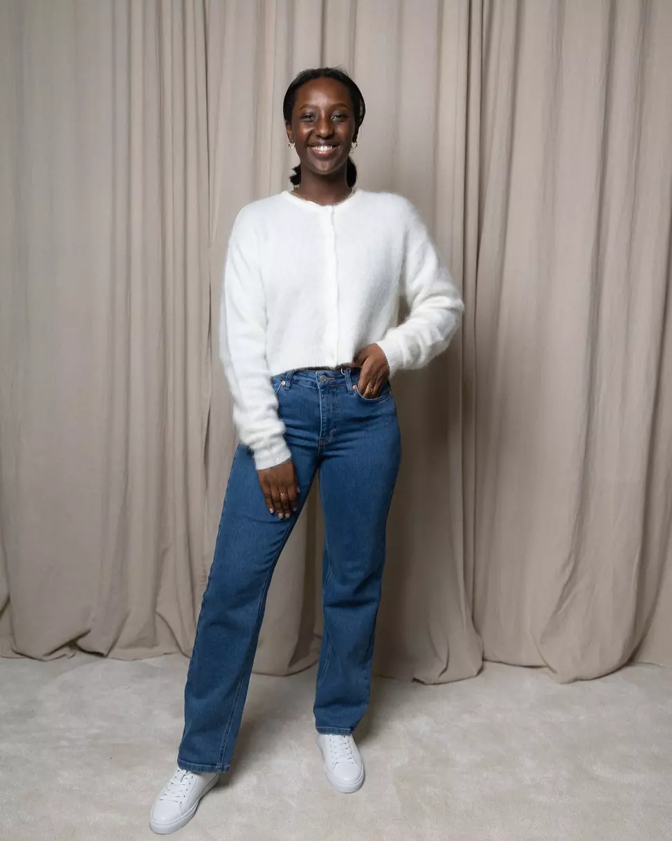 Yasrosie HW Straight Jeans Medium Blue Denim - Yas