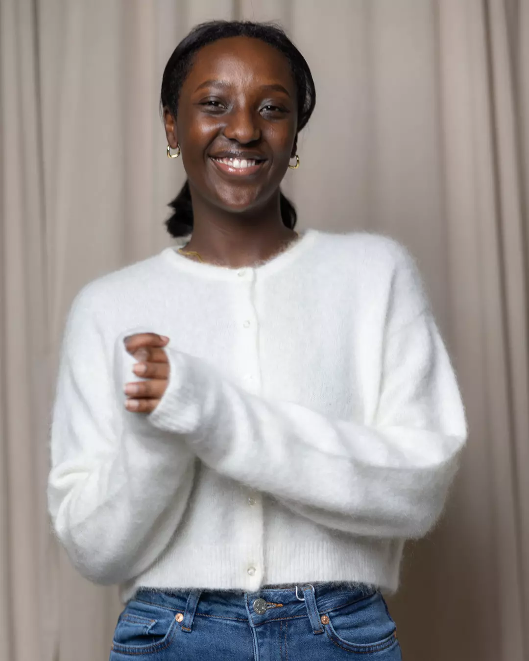 Debbie Short Cardigan Ivory - Gestuz