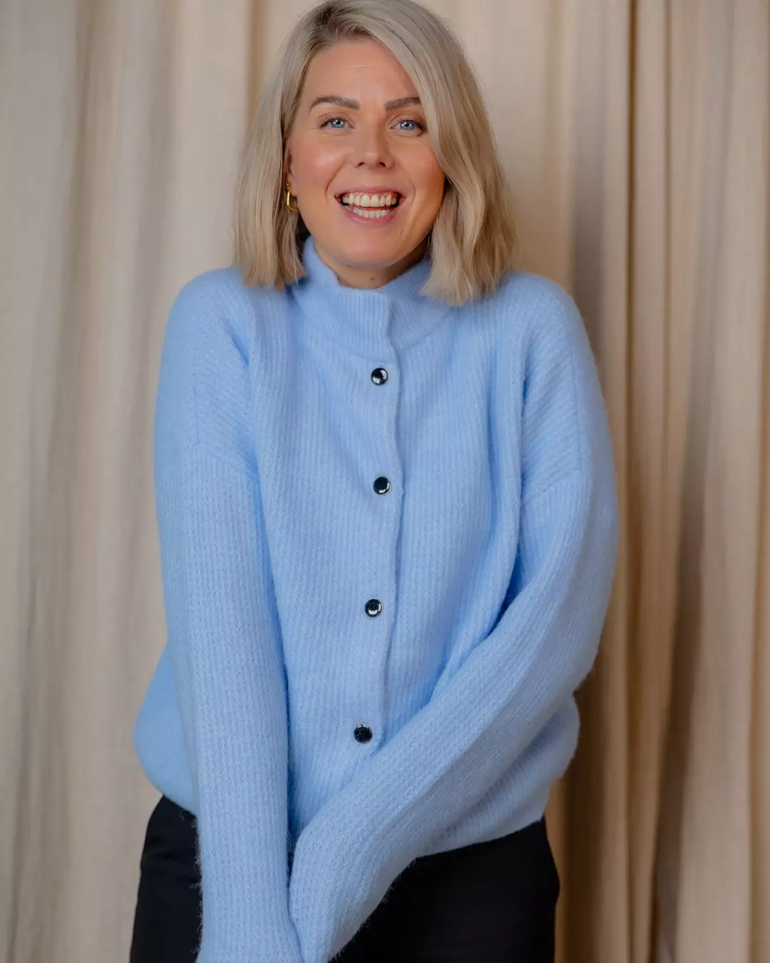 Alpha Short Cardigan Centaurea Melange - Gestuz