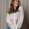 Yasspace LS Knit Cardigan Pristine/Multicolor - Yas