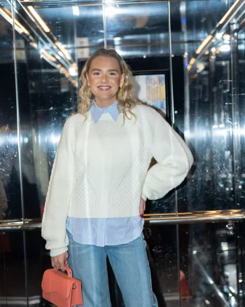 Yasnansena LS Knit Pullover Pristine - Yas