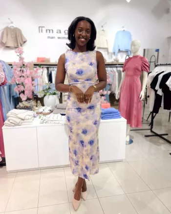 Belana Dress Purple/Yellow - A-View